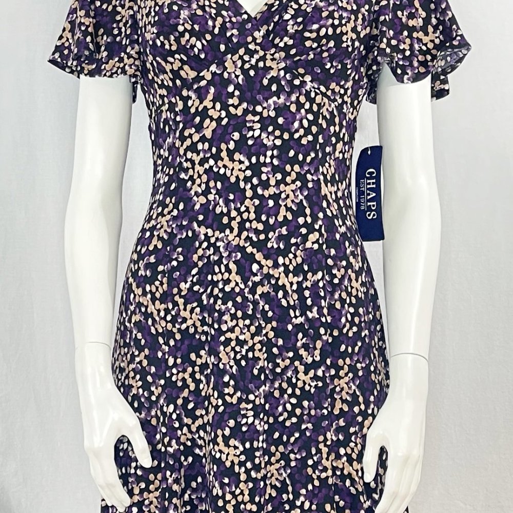Flutter Sleeve Dress | Chaps - Picture 4 of 6